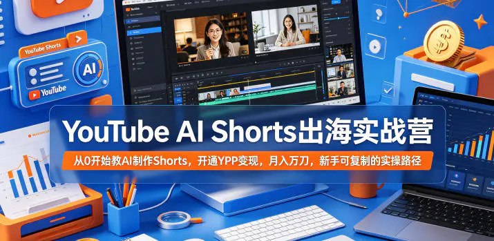 📌 #奇技淫巧  | 活动线报 · 返佣平台✍️ 《YouTube AI Shorts出海实战营 从0开始教AI制作Shorts 开通YPP变现 月入万刀》📖 项目介绍：传统视频需要团队、专业技能和大量时间金钱，现在一个人就能用AI完成全链路创作