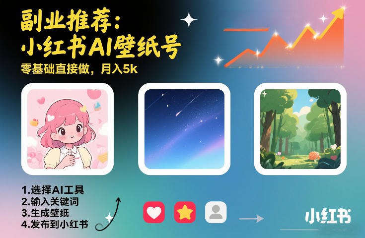 ✍️  《副业推荐：小红书AI壁纸号 零基础直接做》💡  项目介绍：副业推荐：小红书AI壁纸号，零基础直接做