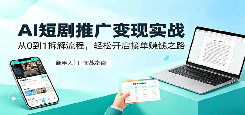 📌 #奇技淫巧  | 活动线报 · 返佣平台✍️ 《AI短剧推广变现实战 从0到1拆解流程 轻松开启接单赚钱之路》📖 项目介绍：本课程以实战拆解为核心，聚焦AI短剧推广变现赛道，全程落地无空洞理论