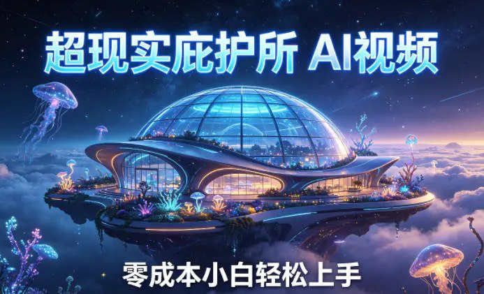 📌 #短视频 ✍️ 《超现实庇护所AI视频项目拆解 零成本小白轻松上手 每天30分钟搞副业》📖 项目介绍：超现实庇护所AI视频副业福利！零成本、无门槛，小白也能轻松上手 无需专业技能，每天仅需30分钟，跟着拆解步骤就能做出质感拉满的超现实视频，简单易出片，碎片化时间变现