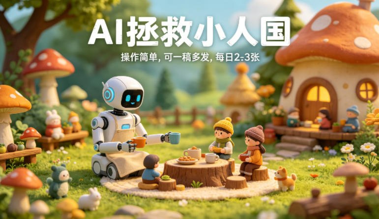 📌 #短视频 ✍️ 《AI拯救小人国治愈视频玩法 操作简单 可一稿多发 每天2-3张》📖 项目介绍：利用AI工具，运用提示词快速生成“小人国”主题的治愈系短视频